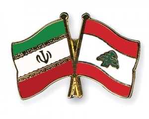 Iran and Lebanon flags