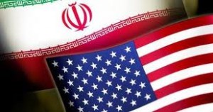 US Iran flags2