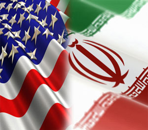United States and Iran flags