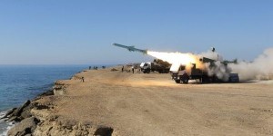 Ghader missile is launched from the area near the Iranian Ghader missile is launched from the area near the Iranian