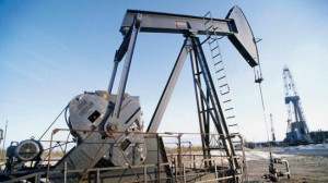 An oil drilling rig