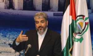 Hamas leader Mashaal makes a speech in Damascus