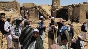 This file photo shows a house which was hit by a NATO airstrike in Logar Province, Afghanistan.