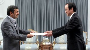 Ahmadinejad- Japanese Ambassador to Iran Koji Haneda
