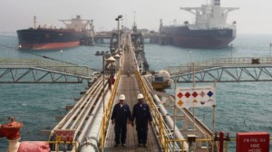Oil tankers dock at Basra harbor in southern Iraq