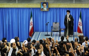 leader meeting with students