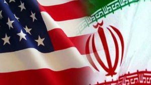 IRan US flags