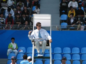 Iranian tennis refree adel borghei