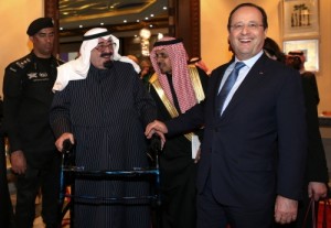 hollande and king abdullah