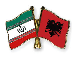 iran albania flags