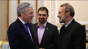Didier Reynders and larijani