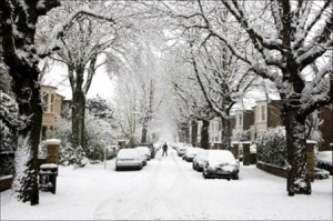 snow in tehran