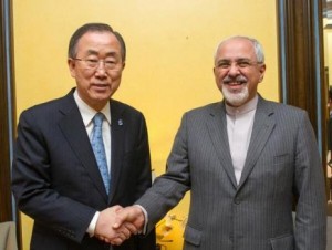 zarif and ban ki moon