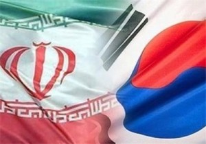 iran south korea flags