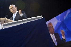 Israeli Prime Minister Benjamin Netanyahu addresses AIPAC in Washington