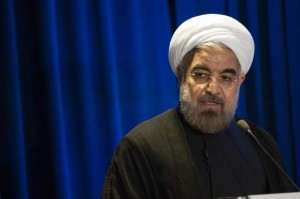 Iran's President Hassan Rohani speaks during an event hosted by the Council on Foreign Relations and the Asia Society in New York