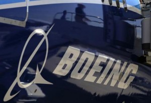 The Boeing logo is seen on a Boeing 787 Dreamliner airplane in Long Beach