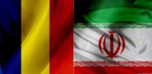 iran romania flags