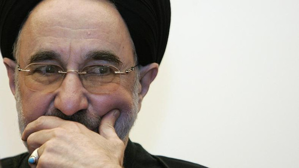 Former Iranian President Khatami attends a meeting on peace at the Gregorian Pontifical University in Rome