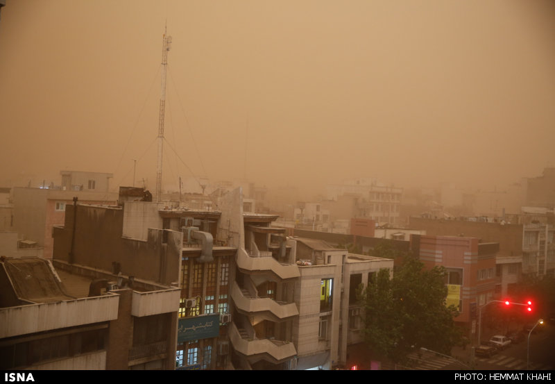 Dust storm in Tehran