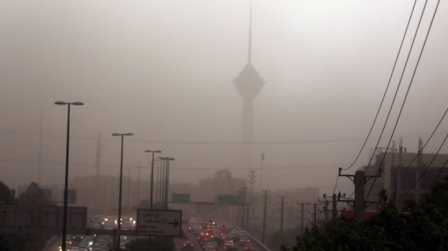 Dust storm in Tehran