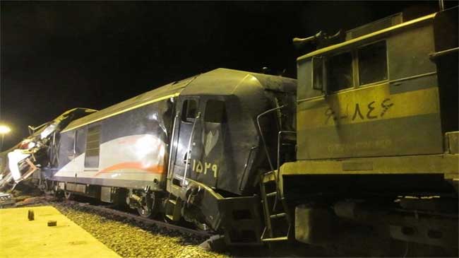 Train crash in northern Iran