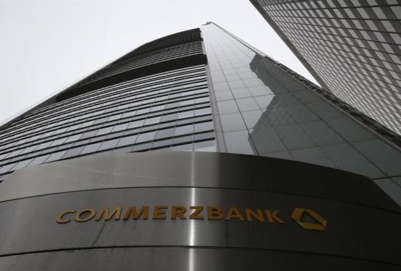 The headquarters of the Commerzbank AG is pictured before the bank's annual news conference in Frankfurt