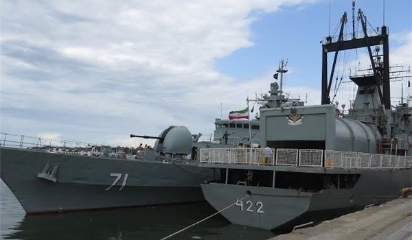 This file photo shows an Iranian warship.