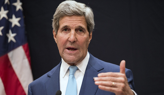 U.S. Secretary of State Kerry speaks during a joint news conference in Cairo