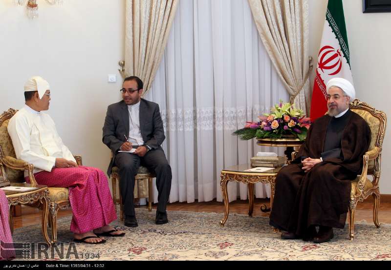 Rouhani & Myanmar ambassador