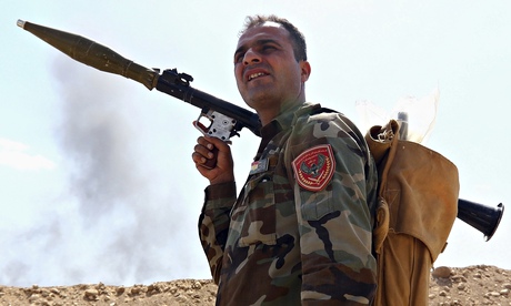 Kurdish peshmerga soldier in northern Iraq