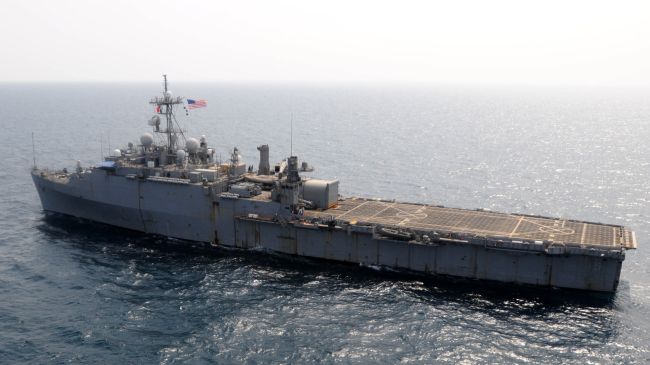 USS Ponce sailing in the Persian Gulf.