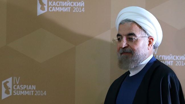 Rouhani in Caspian Sea