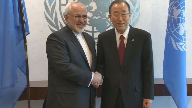 Zarif & Ban Ki-moon