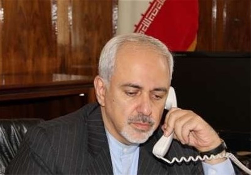 zarif on the phone