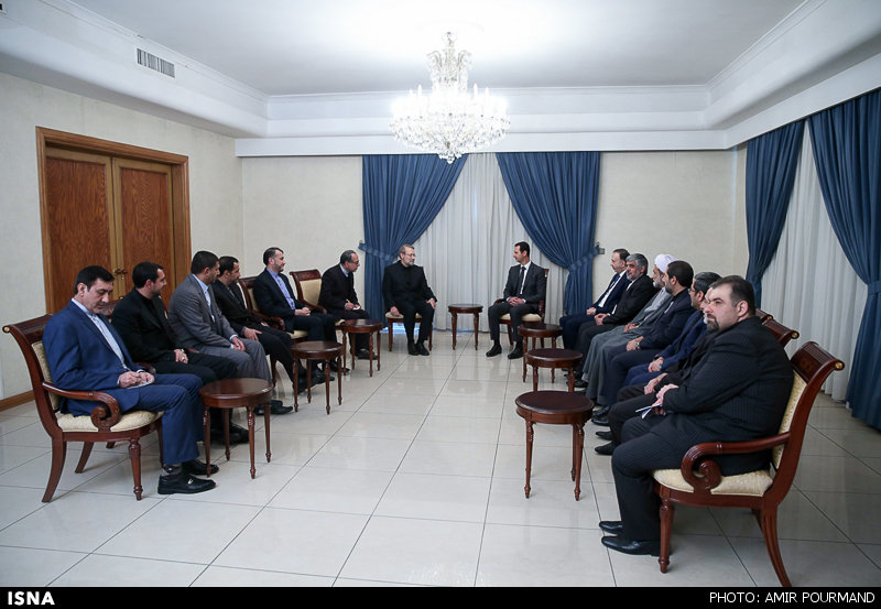 larijani meeting assad