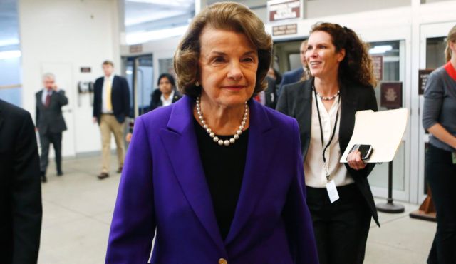 U.S. Senator Dianne Feinstein on Capitol Hill, December 9, 2014. Photo by Reuters