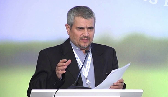 Gholamali Khoshroo, Special Adviser to Iranian President Mohammad Khatami, speaks at the 2013 Rhodes Forum on the "Dialogue of Civilizations," in this still image taken from a YouTube video, Jan 26, 2015. (photo by World Public Forum)