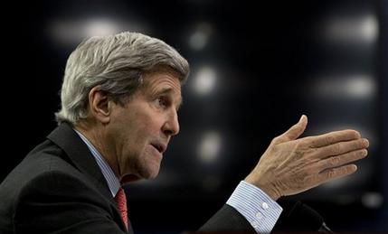 Secretary of State John Kerry testifies on Capitol Hill in Washington, Wednesday, Feb. 25, 2015, before the House Appropriations subcommittee on State, Foreign Operations and Related Agencies. Kerry has implored skeptical senators not to criticize nuclear negotiations with Iran before a deal can be crafted, but he's certain to get another round of questions about the sensitive talks from members of the House. (AP Photo/Carolyn Kaster)