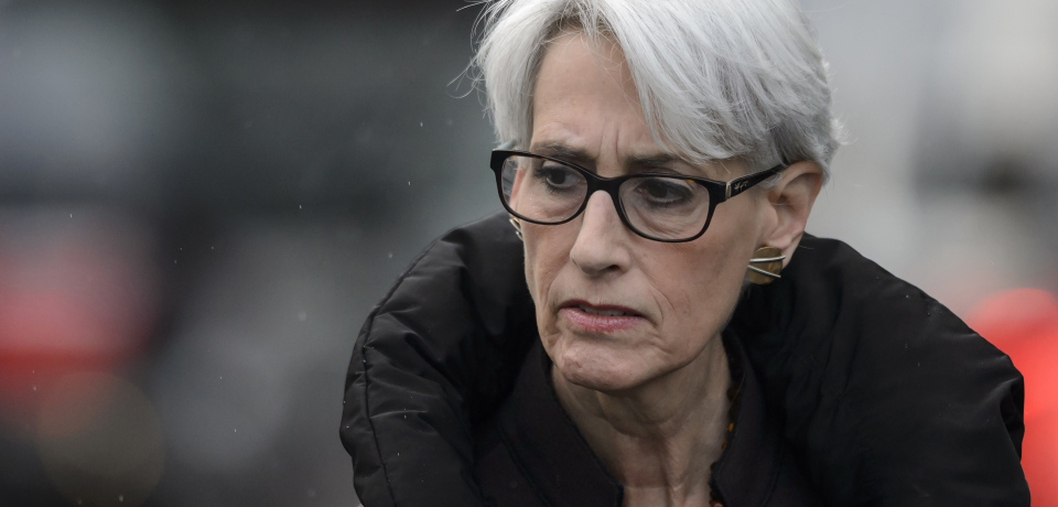 US Under Secretary of State for Political Affairs Wendy Sherman leaves after a meeting on February 22, 2015 in Geneva. Washington and Tehran's top diplomats sat down again on February 23 for talks on Iran's nuclear program as they struggled to narrow gaps ahead of a key deadline. AFP PHOTO / FABRICE COFFRINI (Photo credit should read FABRICE COFFRINI/AFP/Getty Images)