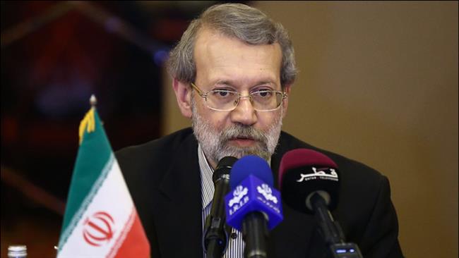 Irans Parliament (Majlis) Speaker Ali Larijani attending a press conference in Qatar on Wednesday, March 11, 2015.