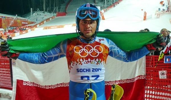 Iranian skier Hossein Saveh Shemshaki
