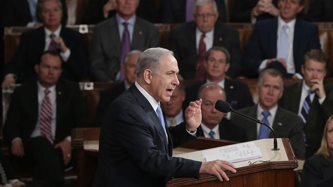 Israeli Prime Minister Benjamin Netanyahu speaks about Iran during a joint meeting of the US Congress in the House chamber at the US Capitol on March 3, 2015 in Washington, DC.