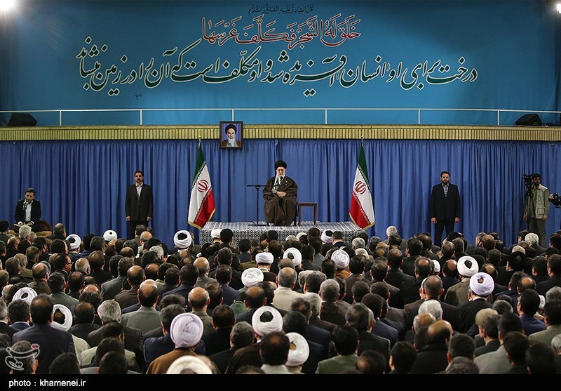 Irans SL Ayatollah Khamenei meets environmental officials and activists on March 8, 2015.