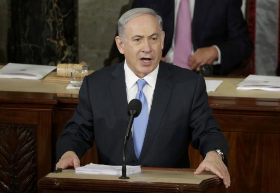 Israeli Prime Minister Benjamin Netanyahu addresses a joint meeting of Congress in the House Chamber on Capitol Hill, March 3, 2015. CREDIT: REUTERS/GARY CAMERON