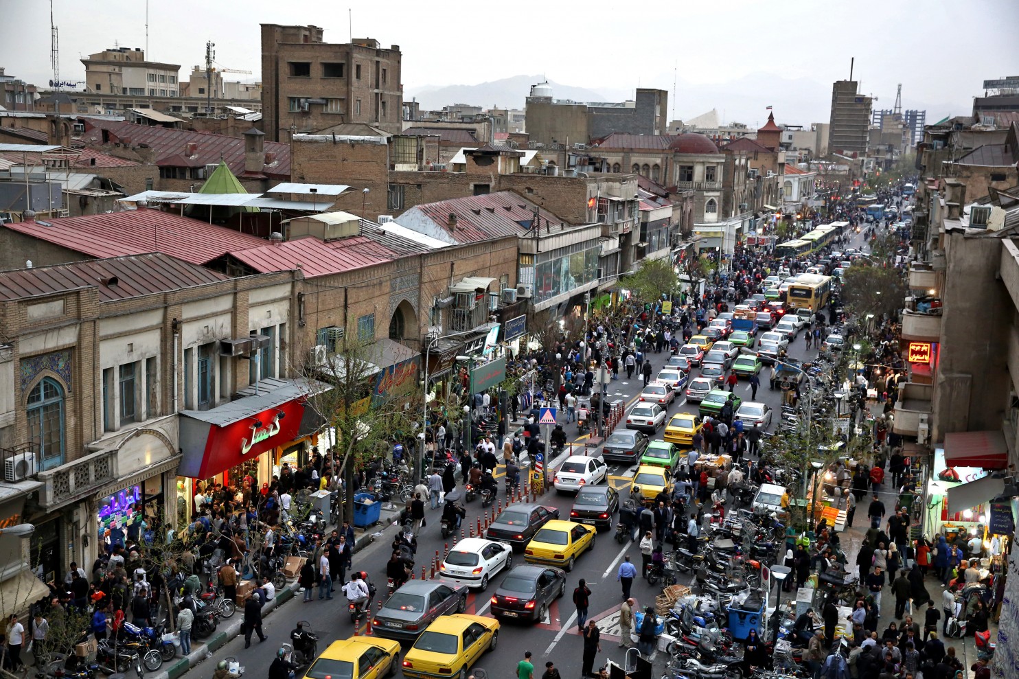 A commercial street in downtown Tehran is shown ahead of the Iranian New Year, or Nowruz, which marks the first day of spring and the beginning of the year on the Iranian calendar. (Ebrahim Noroozi/AP)