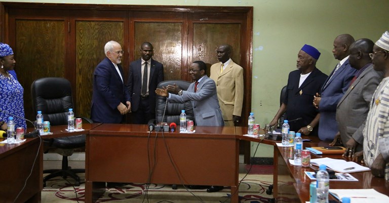 Foreign Minister Mohammad Javad Zarif met with Guinea Conakry National Assembly Speaker Claude Kory Kondiano.